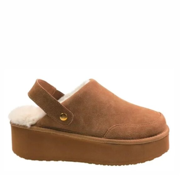 Joyspun Women's Faux Fur Convertible Clog Slippers Size 8M - Picture 1 of 4